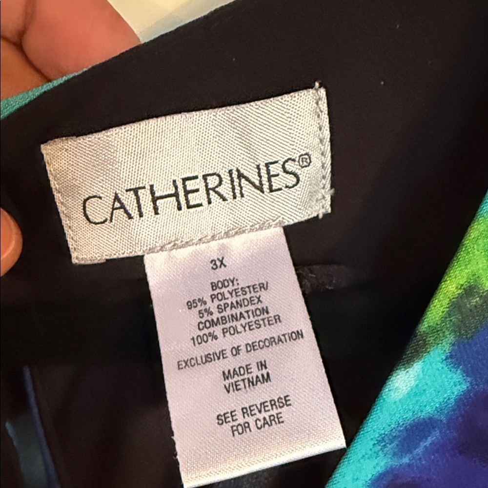 Catherines Black and Blue Floral Maxi Dress - Picture 4 of 4